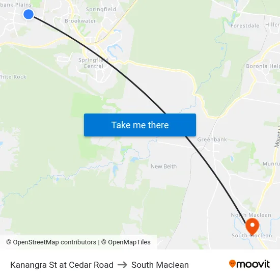 Kanangra St at Cedar Road to South Maclean map