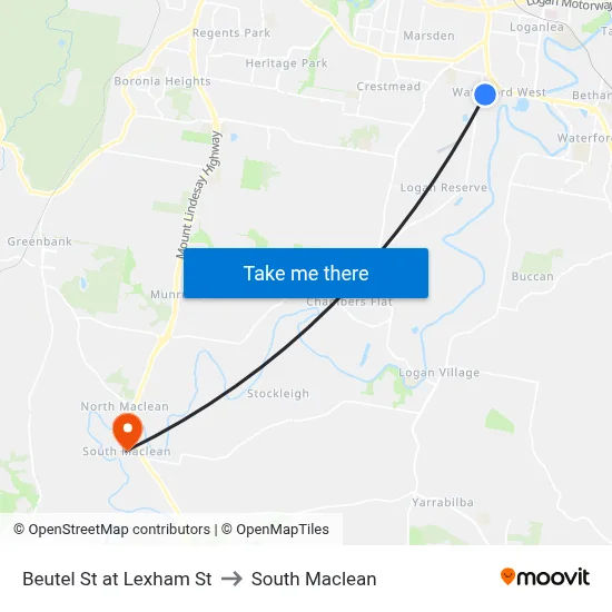 Beutel St at Lexham St to South Maclean map