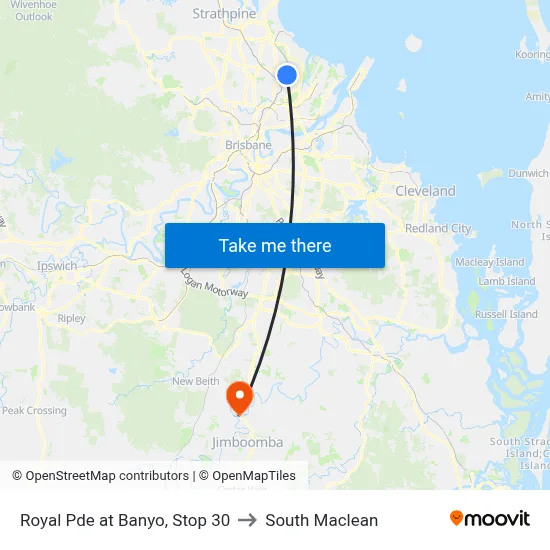 Royal Pde at Banyo, Stop 30 to South Maclean map