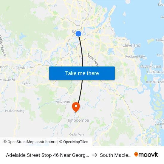 Adelaide Street Stop 46 Near George St to South Maclean map