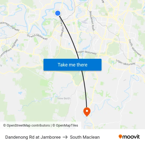 Dandenong Rd at Jamboree to South Maclean map