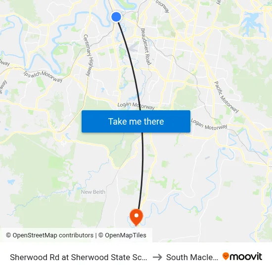Sherwood Rd at Sherwood State School to South Maclean map