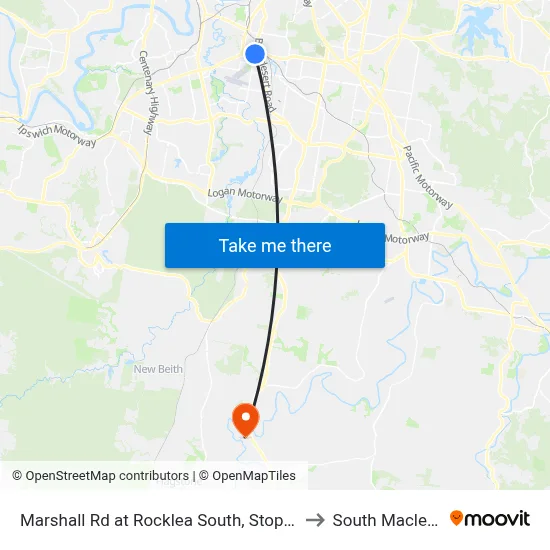 Marshall Rd at Rocklea South, Stop 41 to South Maclean map
