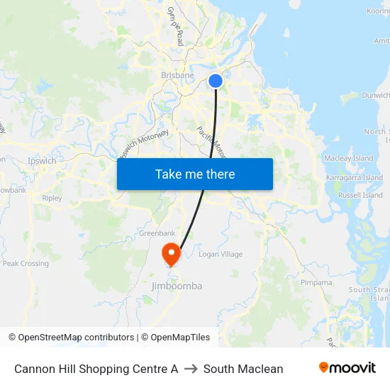 Cannon Hill Shopping Centre A to South Maclean map
