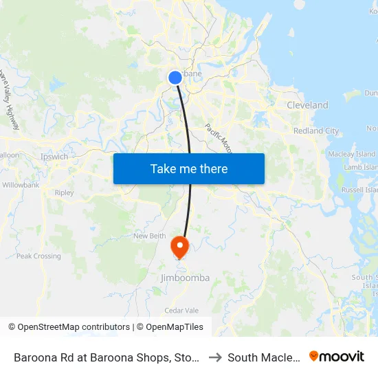 Baroona Rd at Baroona Shops, Stop 7 to South Maclean map