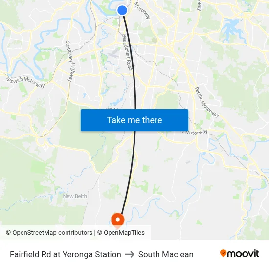 Fairfield Rd at Yeronga Station to South Maclean map
