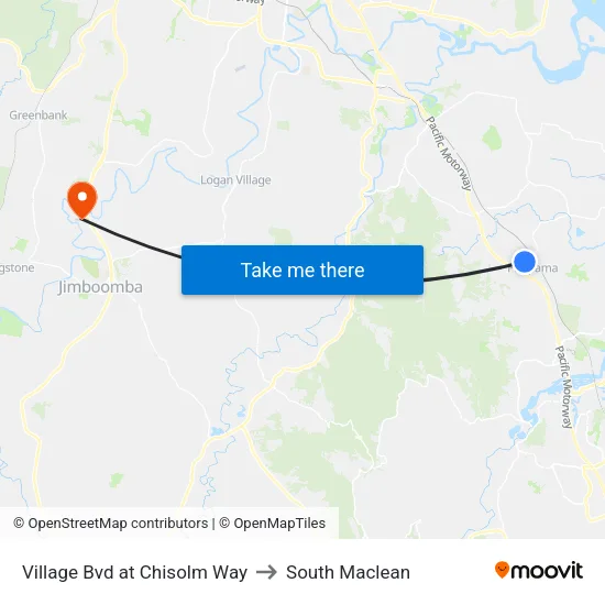 Village Bvd at Chisolm Way to South Maclean map