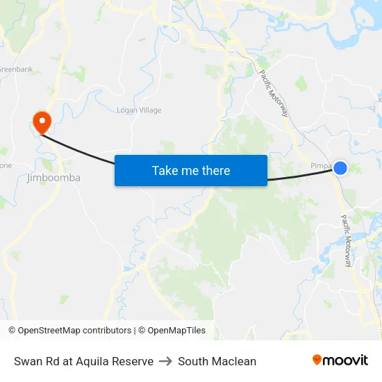 Swan Rd at Aquila Reserve to South Maclean map