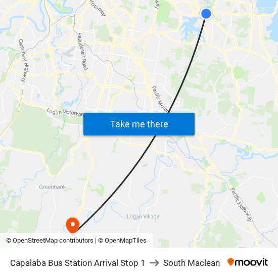 Capalaba Bus Station Arrival Stop 1 to South Maclean map