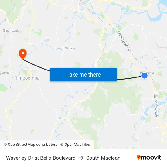 Waverley Dr at Bella Boulevard to South Maclean map