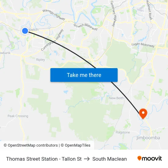Thomas Street Station - Tallon St to South Maclean map