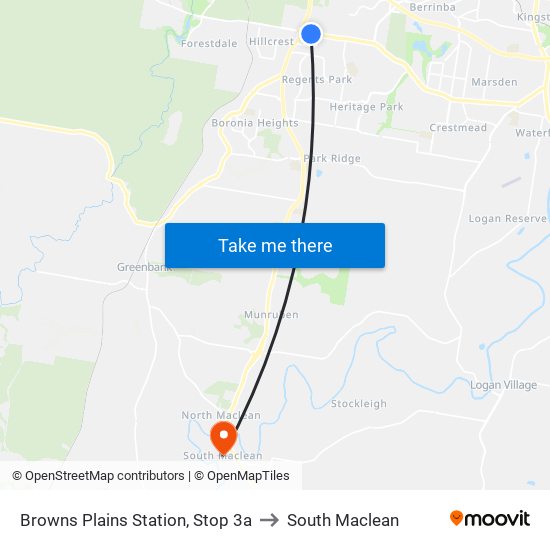 Browns Plains Station, Stop 3a to South Maclean map