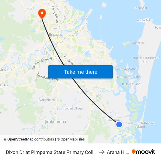 Dixon Dr at Pimpama State Primary College to Arana Hills map