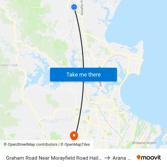 Graham Road Near Morayfield Road Hail 'N' Ride to Arana Hills map
