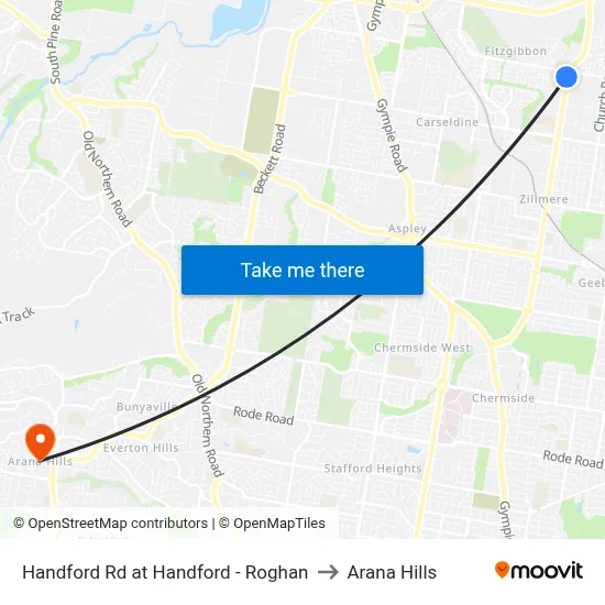 Handford Rd at Handford - Roghan to Arana Hills map