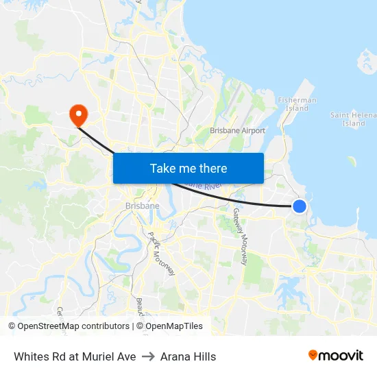 Whites Rd at Muriel Ave to Arana Hills map