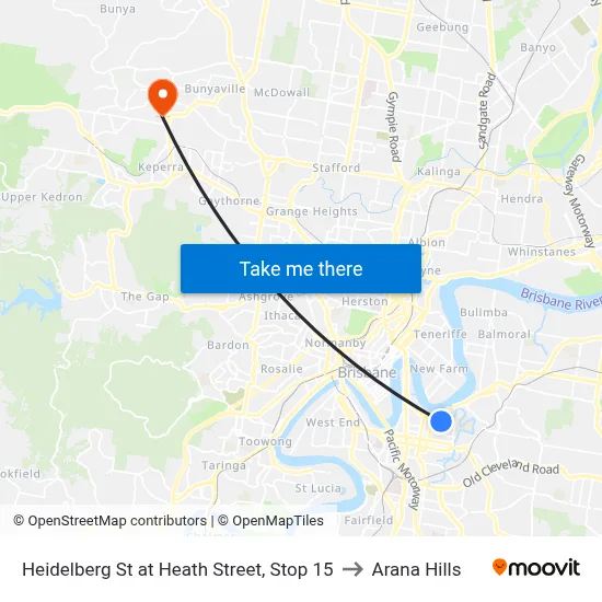 Heidelberg St at Heath Street, Stop 15 to Arana Hills map