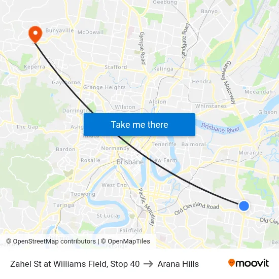 Zahel St at Williams Field, Stop 40 to Arana Hills map