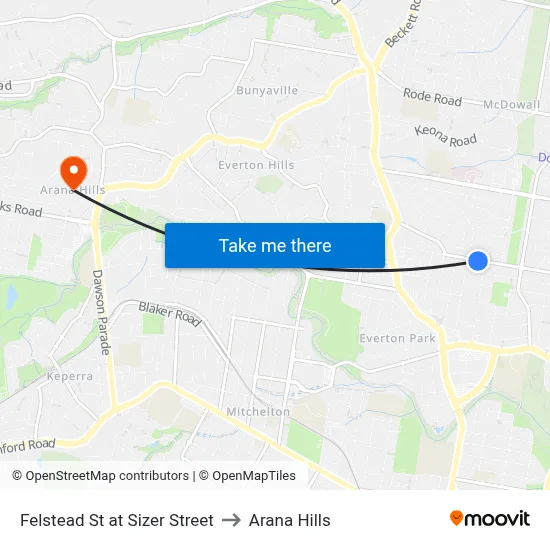 Felstead St at Sizer Street to Arana Hills map