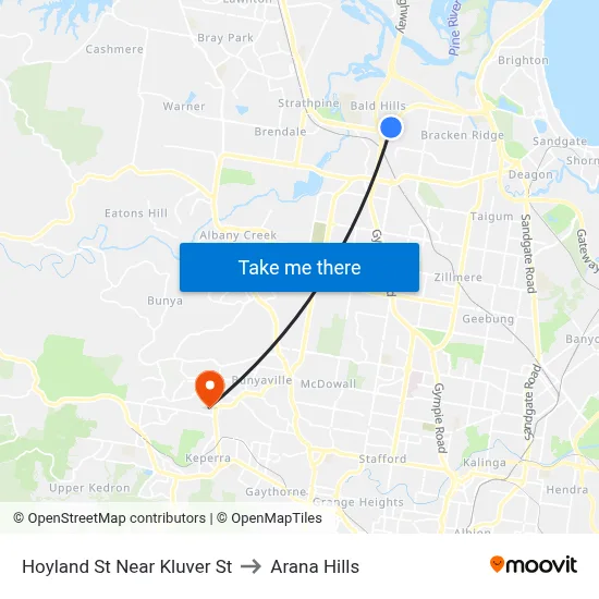 Hoyland St Near Kluver St to Arana Hills map
