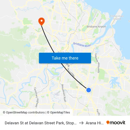 Delavan St at Delavan Street Park, Stop 85 to Arana Hills map