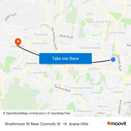 Strathmore St Near Connolly St to Arana Hills map