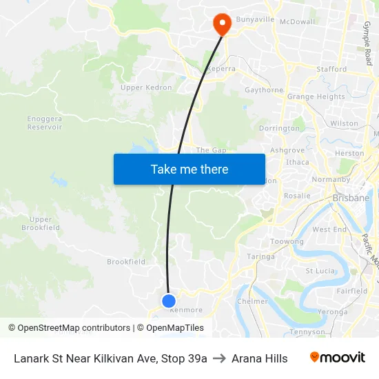 Lanark St Near Kilkivan Ave, Stop 39a to Arana Hills map