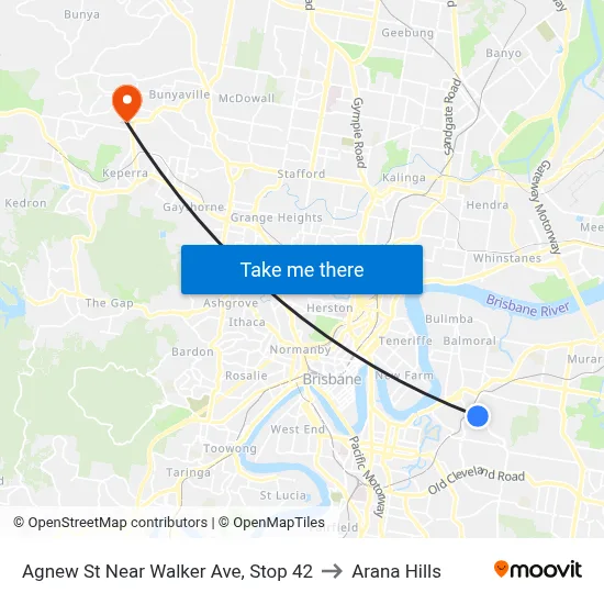 Agnew St Near Walker Ave, Stop 42 to Arana Hills map