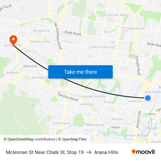Mclennan St Near Chalk St, Stop 19 to Arana Hills map