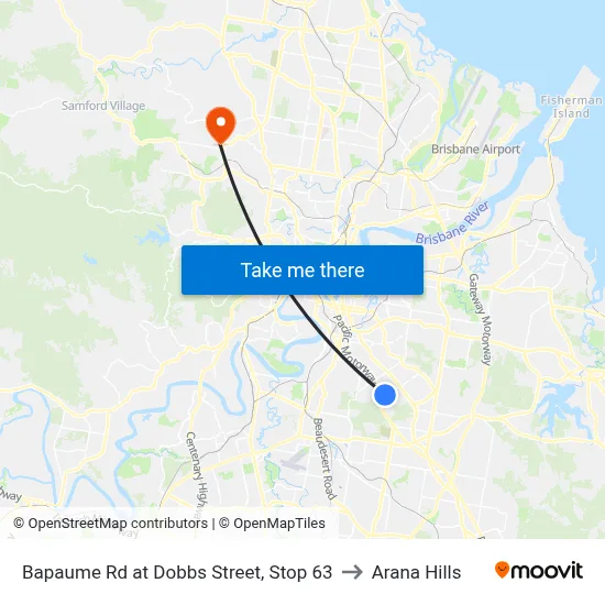 Bapaume Rd at Dobbs Street, Stop 63 to Arana Hills map