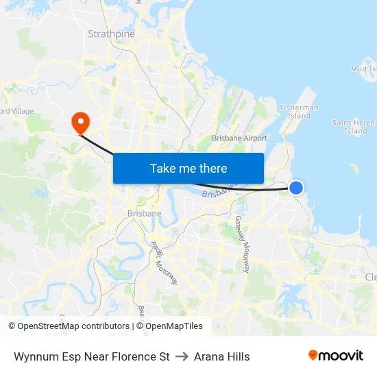 Wynnum Esp Near Florence St to Arana Hills map