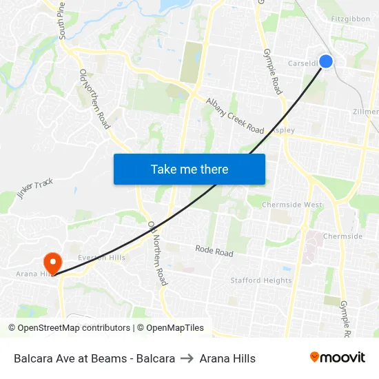 Balcara Ave at Beams - Balcara to Arana Hills map