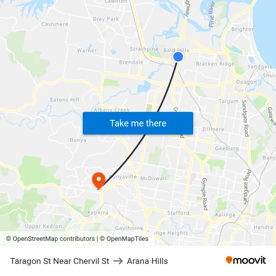 Taragon St Near Chervil St to Arana Hills map