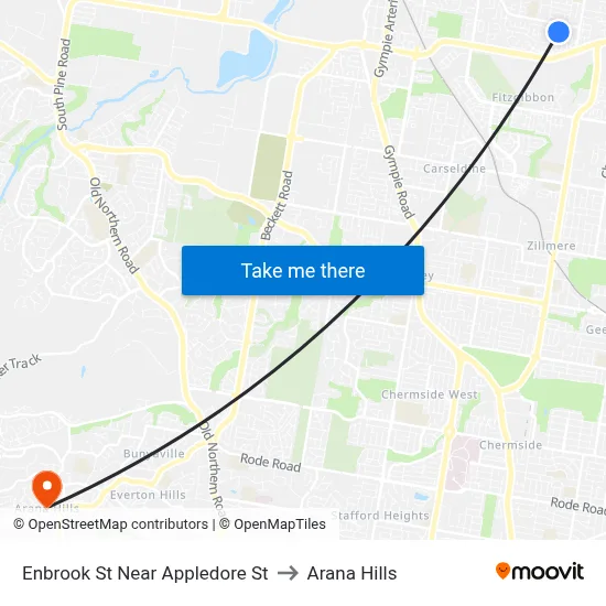 Enbrook St Near Appledore St to Arana Hills map