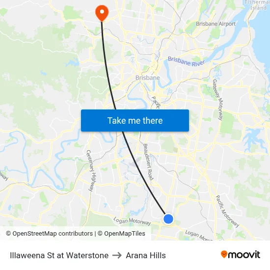 Illaweena St at Waterstone to Arana Hills map