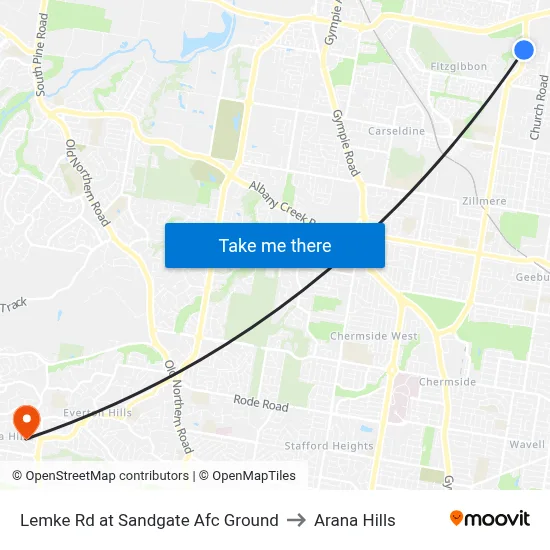 Lemke Rd at Sandgate Afc Ground to Arana Hills map
