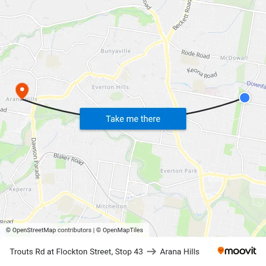 Trouts Rd at Flockton Street, Stop 43 to Arana Hills map