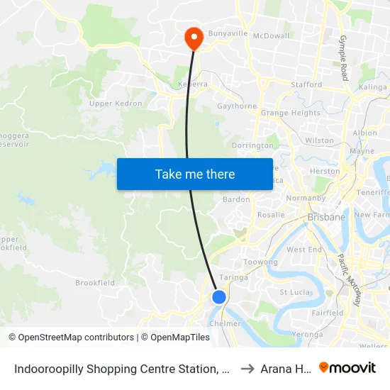 Indooroopilly Shopping Centre Station, Stop C to Arana Hills map