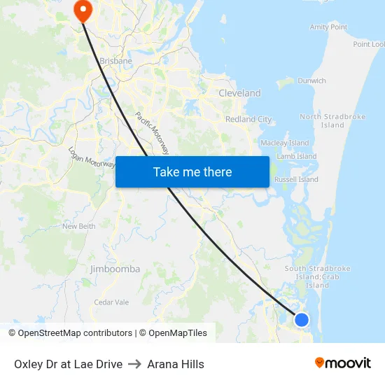 Oxley Dr at Lae Drive to Arana Hills map