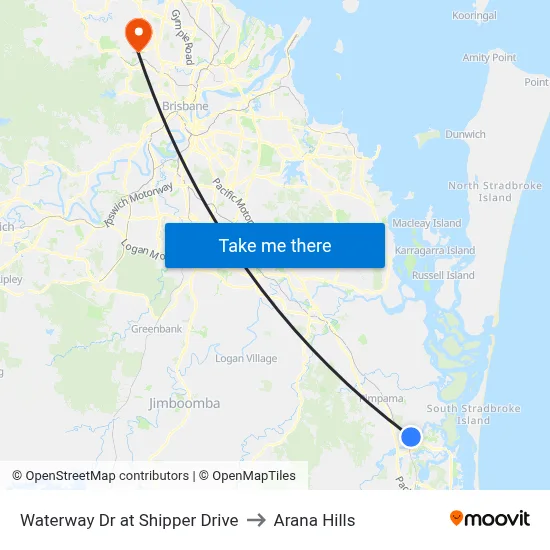 Waterway Dr at Shipper Drive to Arana Hills map