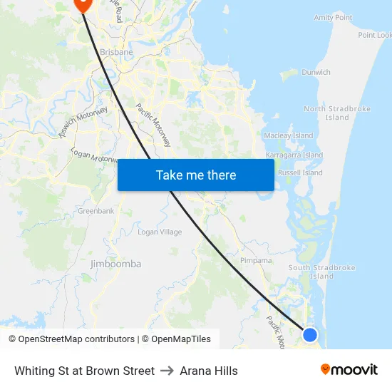 Whiting St at Brown Street to Arana Hills map