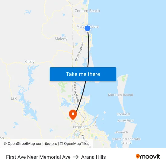 First Ave Near Memorial Ave to Arana Hills map