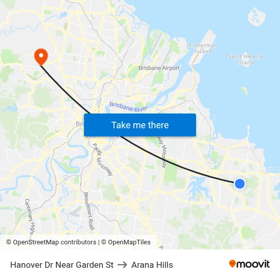 Hanover Dr Near Garden St to Arana Hills map