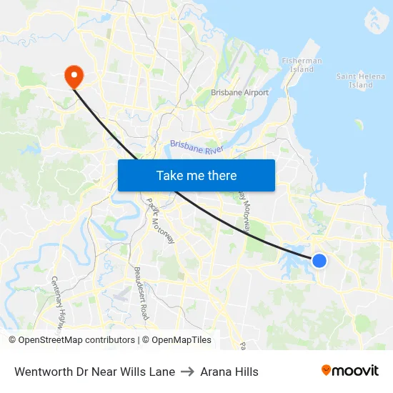 Wentworth Dr Near Wills Lane to Arana Hills map