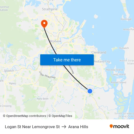 Logan St Near Lemongrove St to Arana Hills map