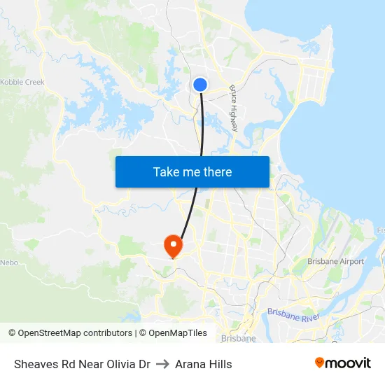 Sheaves Rd Near Olivia Dr to Arana Hills map