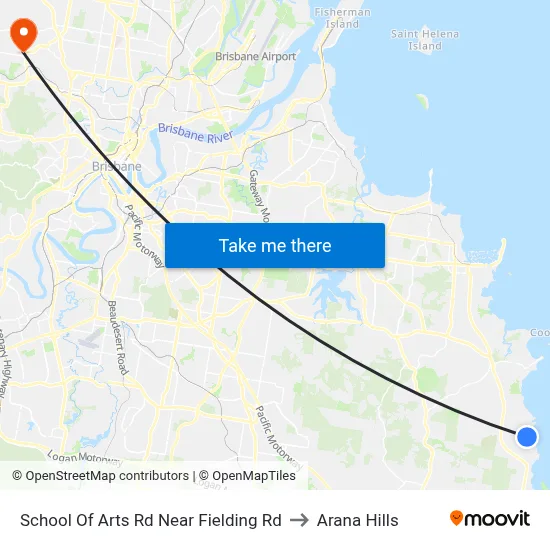 School Of Arts Rd Near Fielding Rd to Arana Hills map