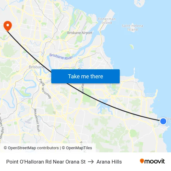 Point O'Halloran Rd Near Orana St to Arana Hills map