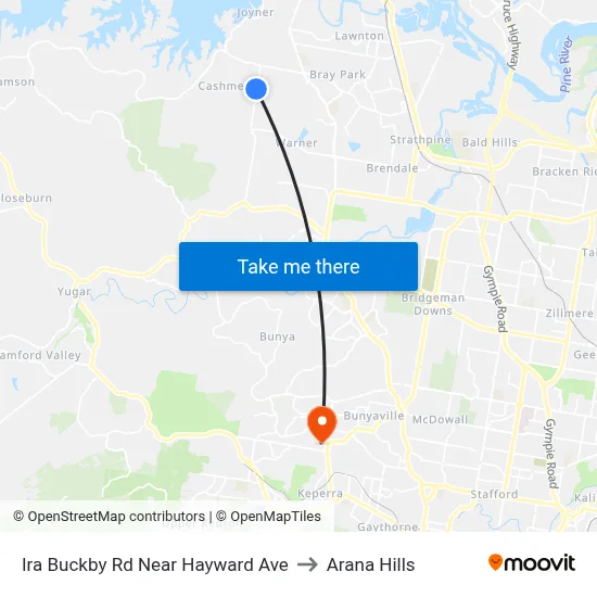 Ira Buckby Rd Near Hayward Ave to Arana Hills map