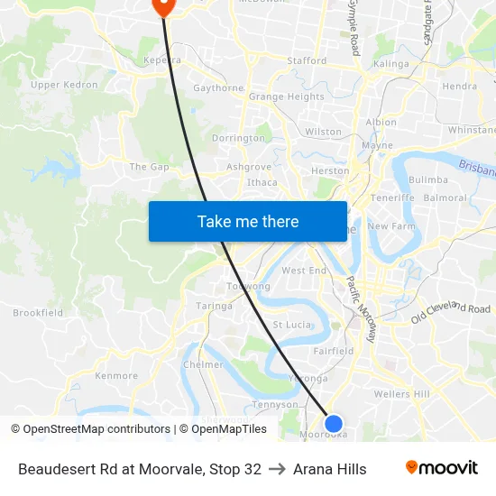 Beaudesert Rd at Moorvale, Stop 32 to Arana Hills map